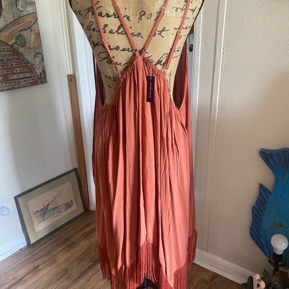 Swim by Cacique Coral Beach Cover Up with stylish fringe size 22/24- - Picture 5 of 10